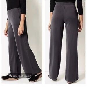 Chic Charcoal Women's Wide-Leg Trousers